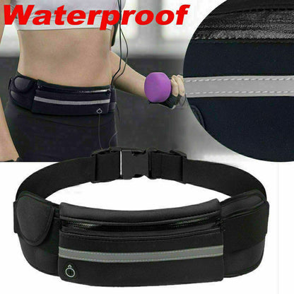 Zipped Sports Running Jogging Waist Travel Bum Bag Phone Keys Mobile Money Belt