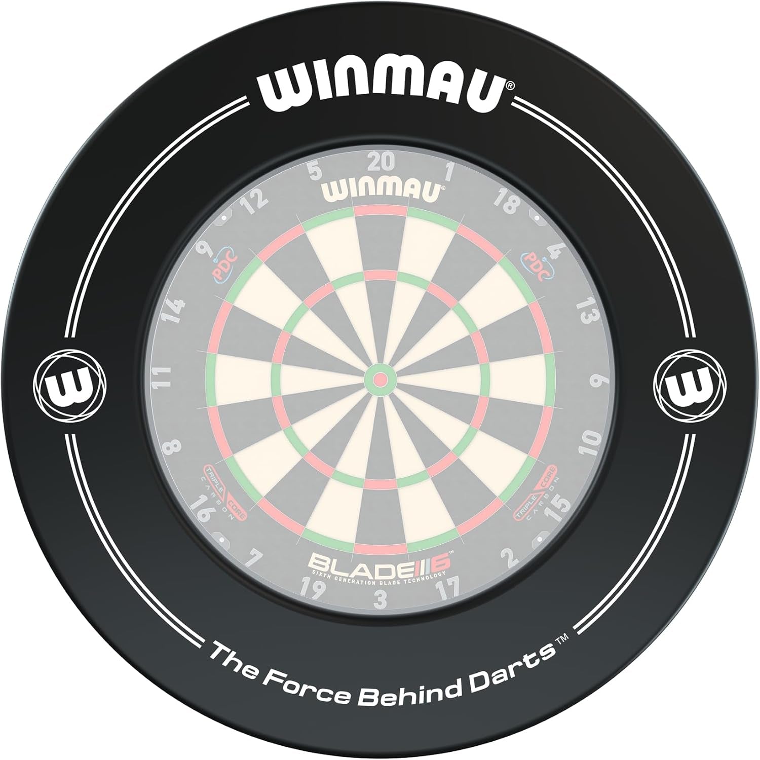 Signature Design Dart Board Surround Ring - Available in Black, White, Red and Blue - Durable Backboard Wall Protector for Dartboards - Professional Darts Accessories