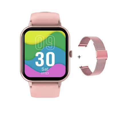 Smart Watch Gold Support Receive Dial Call Voice Assistant 1.83Inch TFT Screen Fitness Tracker Game Smartwatch for Android IOS