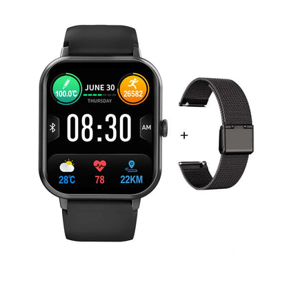 Smart Watch Gold Support Receive Dial Call Voice Assistant 1.83Inch TFT Screen Fitness Tracker Game Smartwatch for Android IOS